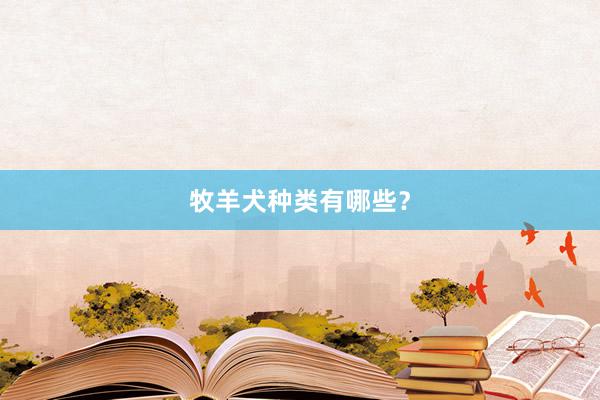 牧羊犬种类有哪些？